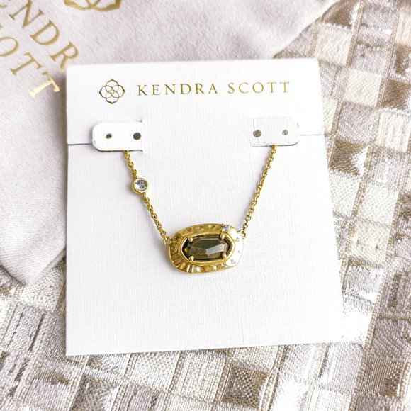 Anna Pendant Necklace | Vintage Gold Black Pyrite